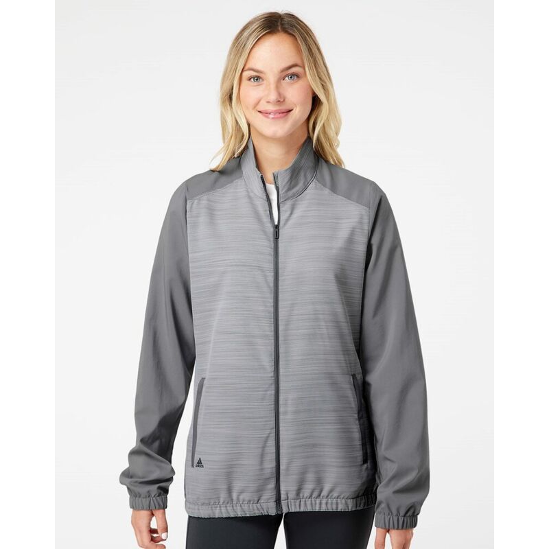 Women's Heather Block Full-Zip Windshirt Thumbnail