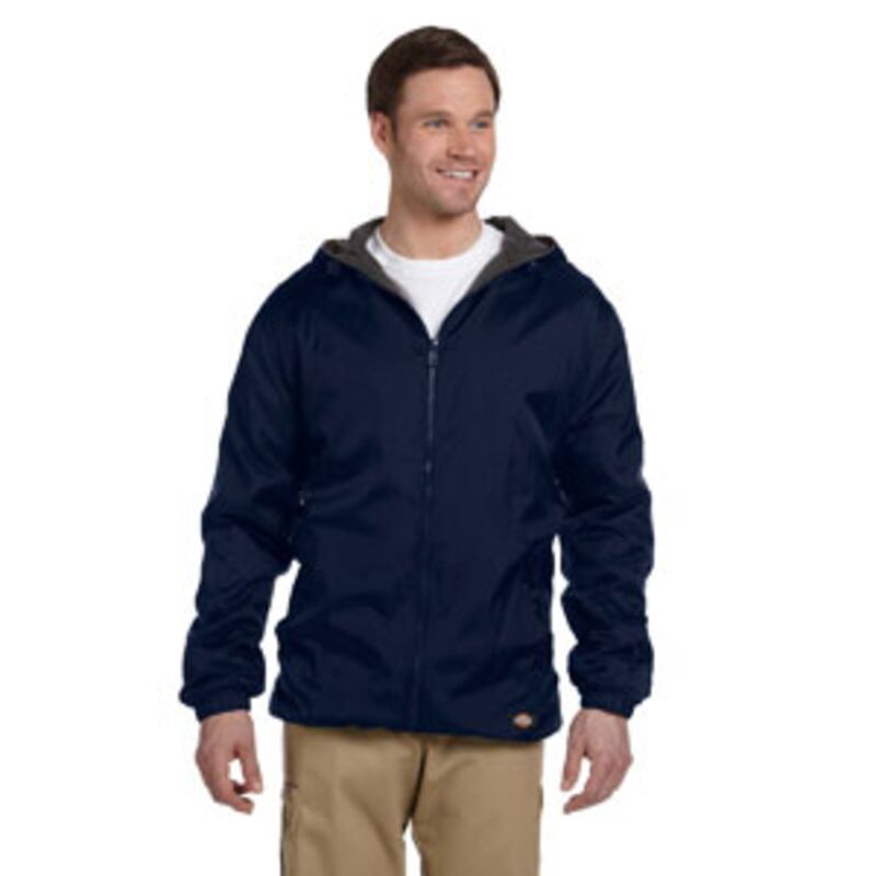 Men's Fleece-Lined Hooded Nylon Jacket Thumbnail