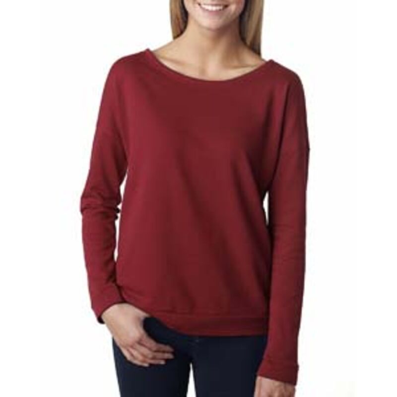 Ladies' French Terry Long-Sleeve Scoop Thumbnail