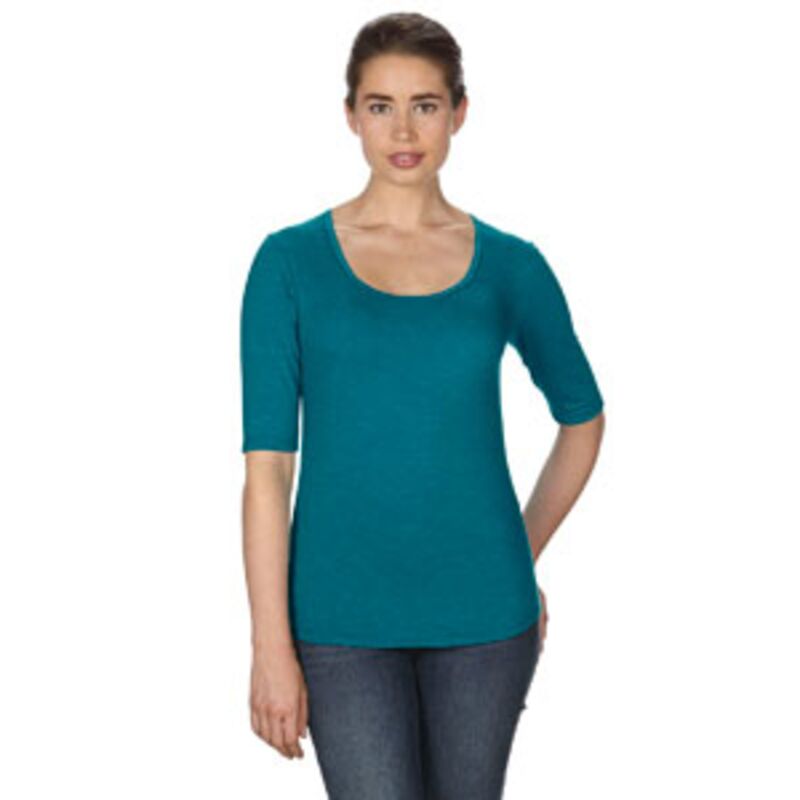 Ladies' Triblend Deep Scoop 1/2-Sleeve T-Shirt Thumbnail