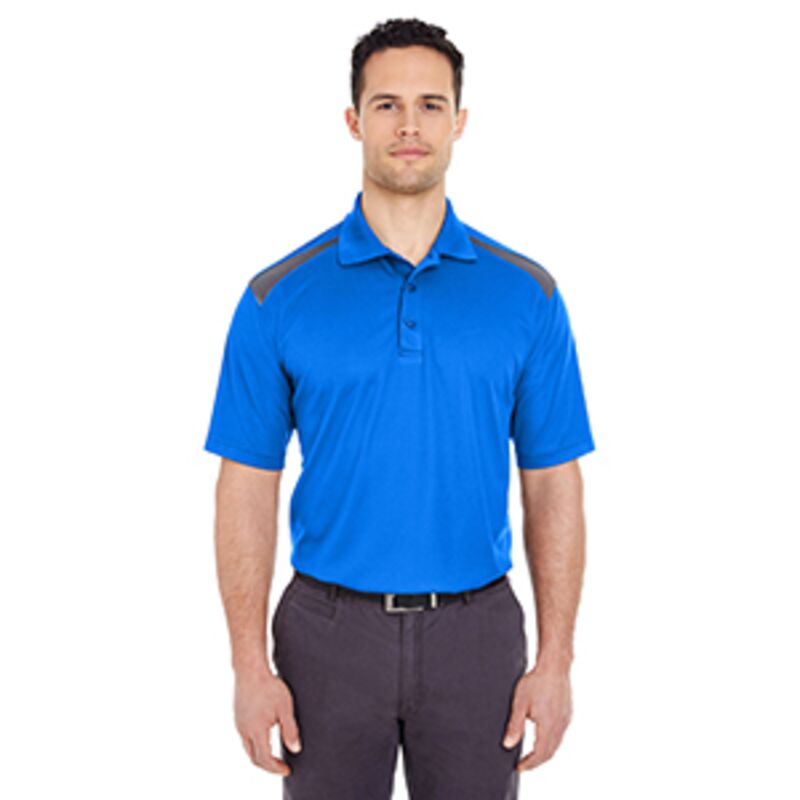 UltraClub Adult Cool & Dry Two-Tone Mesh Piqué Polo Thumbnail